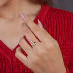 The Sylune Ring - Diamond Leaf Vine Ring