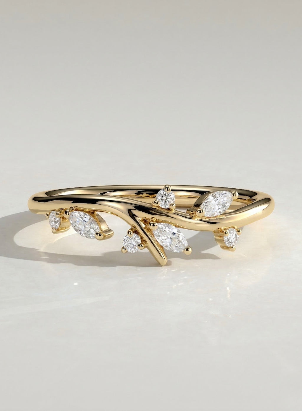 The Sylva Ring - Nature Inspired Diamond Branch Ring