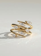 The Sylvara Ring - Diamond Vine Spiral