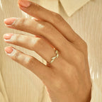 The Sylvie Band - Diamond Leaf Vine Ring
