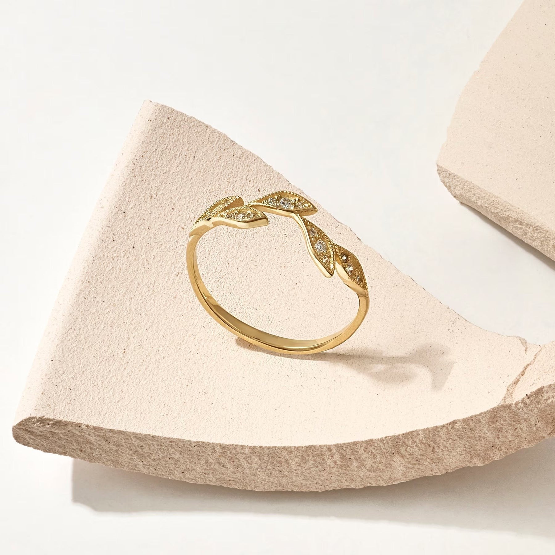 The Sylvie Band - Diamond Leaf Vine Ring