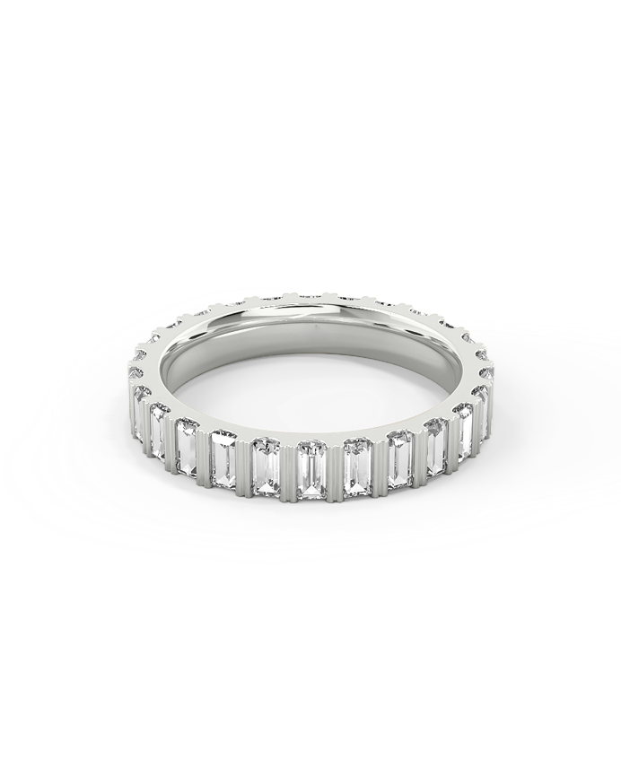 The Tatum Band - Baguette Bar-Set Eternity Band
