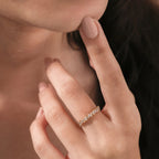 The Thalène Band - Alternative Round And Baguette Diamond Ring