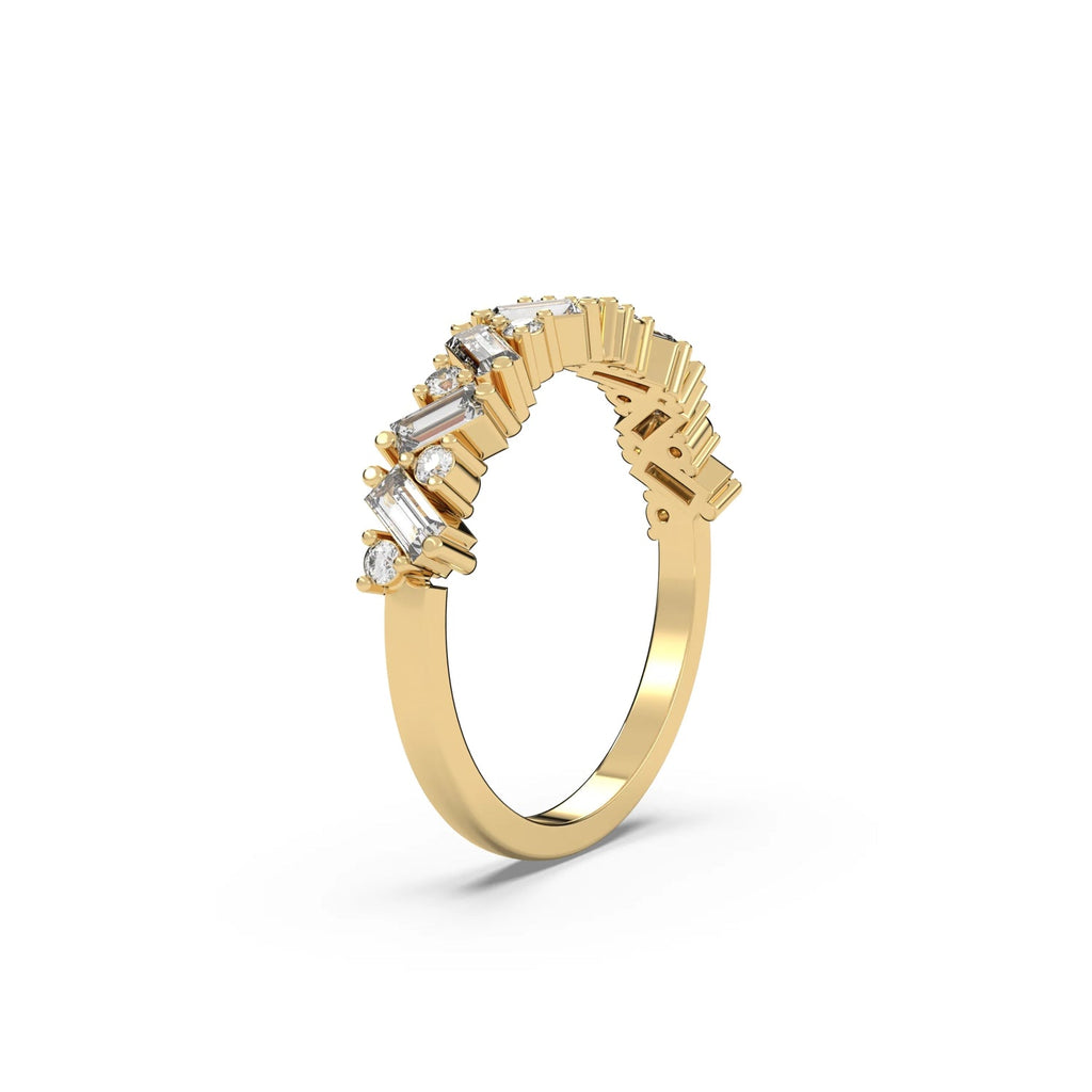 The Thalène Band - Alternative Round And Baguette Diamond Ring