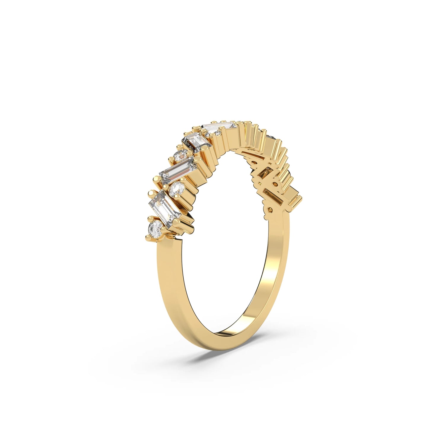The Thalène Band - Alternative Round And Baguette Diamond Ring