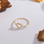 The Valentina Ring - Open Heart Diamond Ring