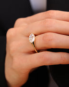 The Vanya Ring - East-West Marquise Bezel Ring