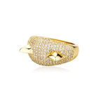 The Veloura Ring - Pavé Diamond Lip Ring