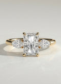 The Vesper Trio Ring - Radiant & Pear Three Stone Rings