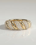 The Virello Ring - Twisted Pavé Diamond Band
