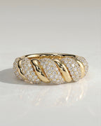 The Virello Ring - Twisted Pavé Diamond Band