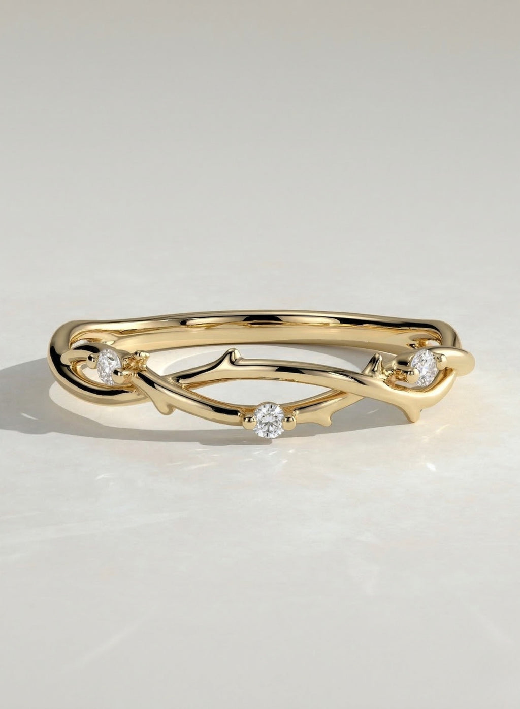 The Vireth Ring - Sculptural Diamond Branch Ring