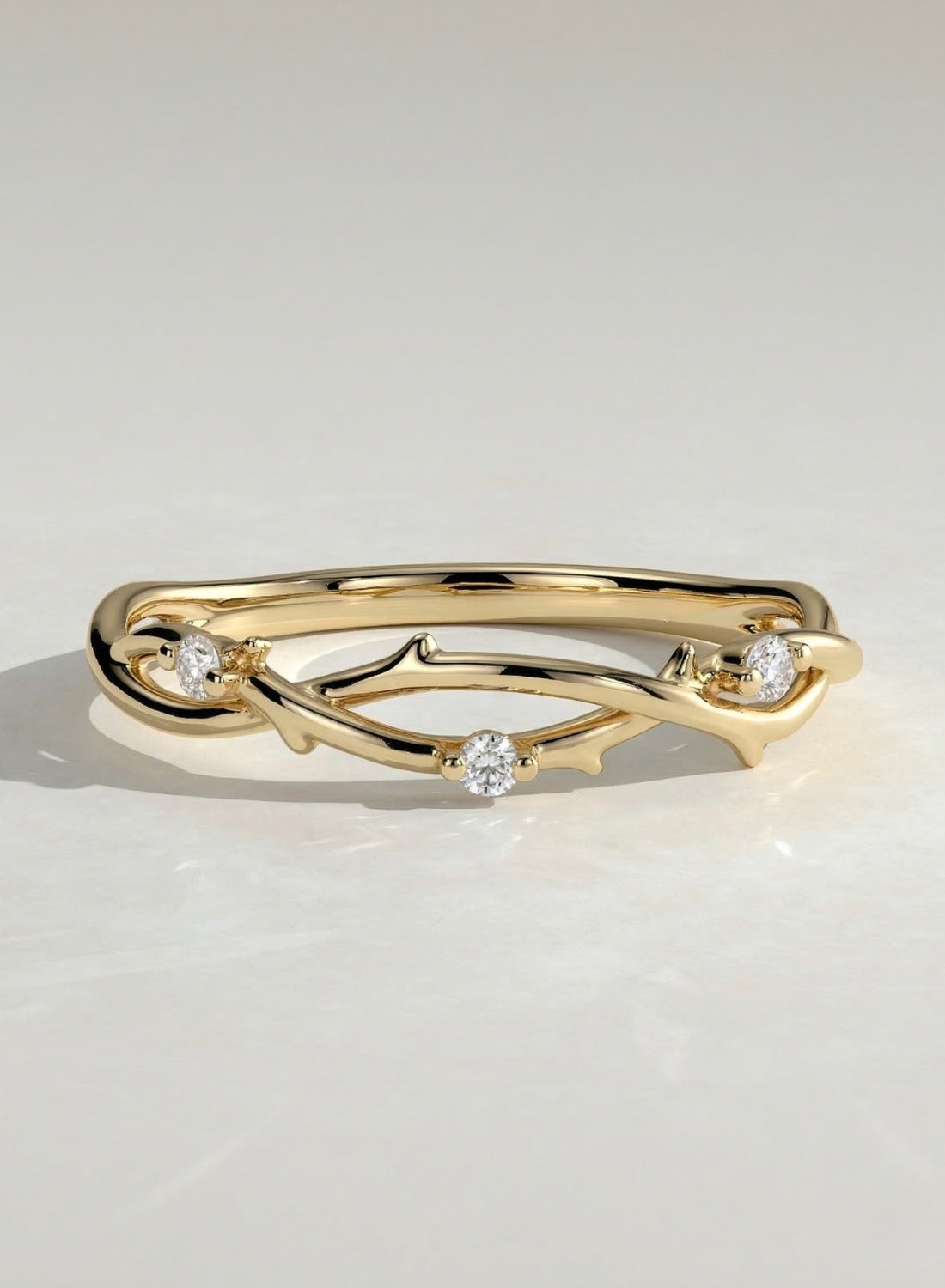 The Vireth Ring - Sculptural Diamond Branch Ring