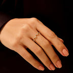 The Zia Band - Diamond Zigzag Contour Ring