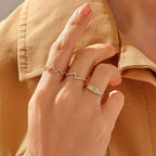 The Zia Band - Diamond Zigzag Contour Ring