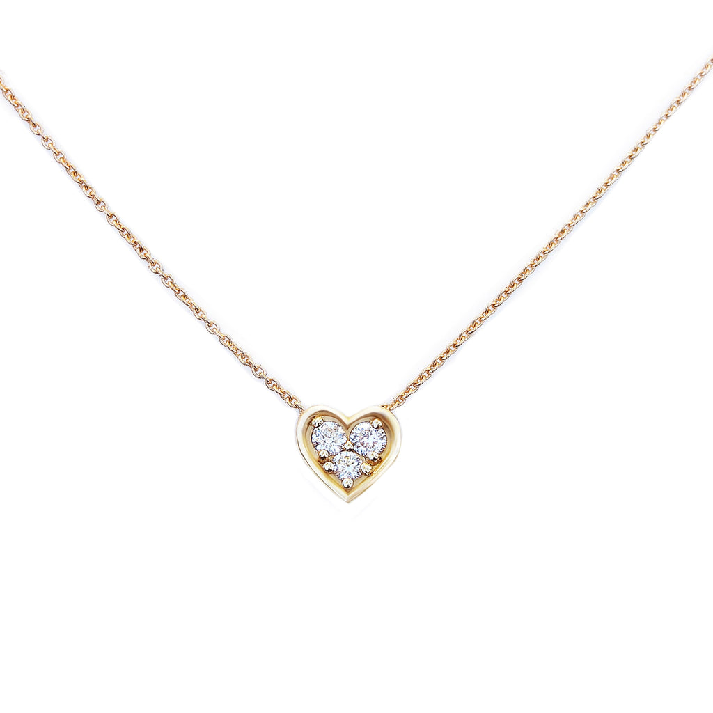 Tiny Diamond Heart Necklace