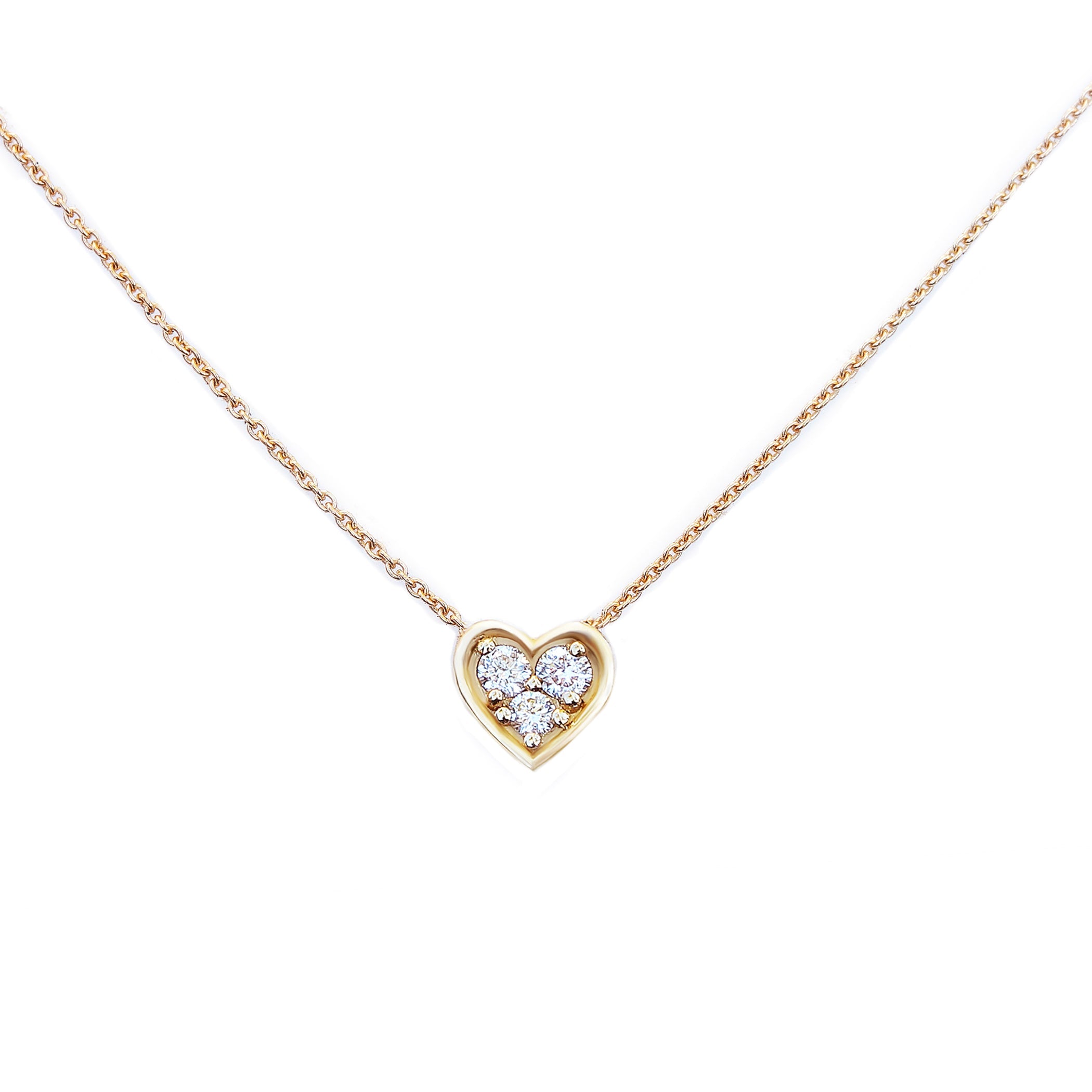 Tiny Diamond Heart Necklace