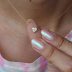Tiny Diamond Heart Necklace