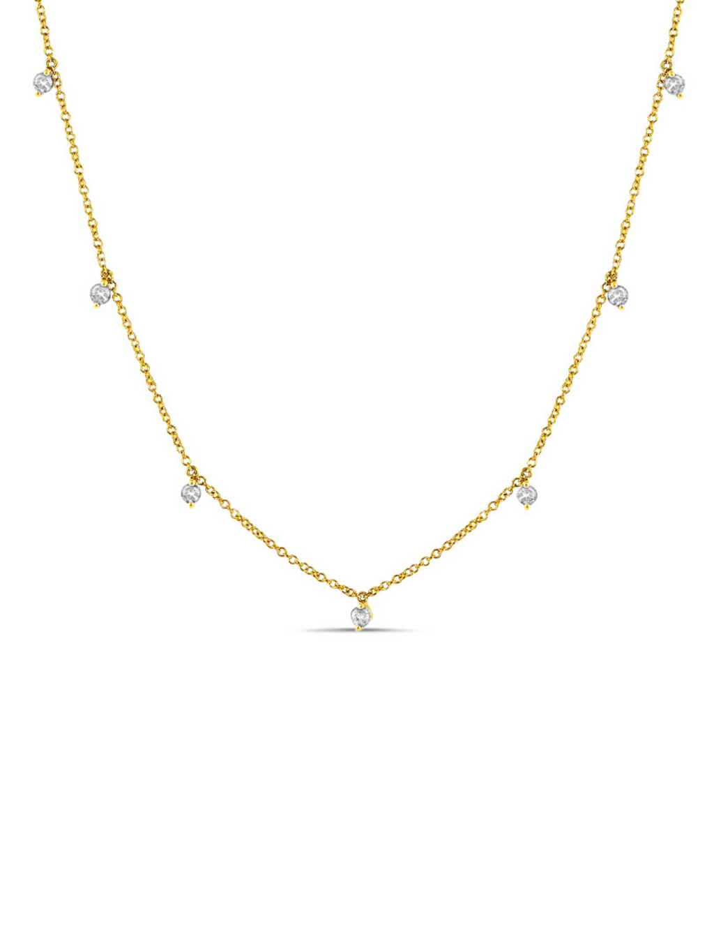 Tiny Diamond Station Necklace