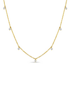 Tiny Diamond Station Necklace