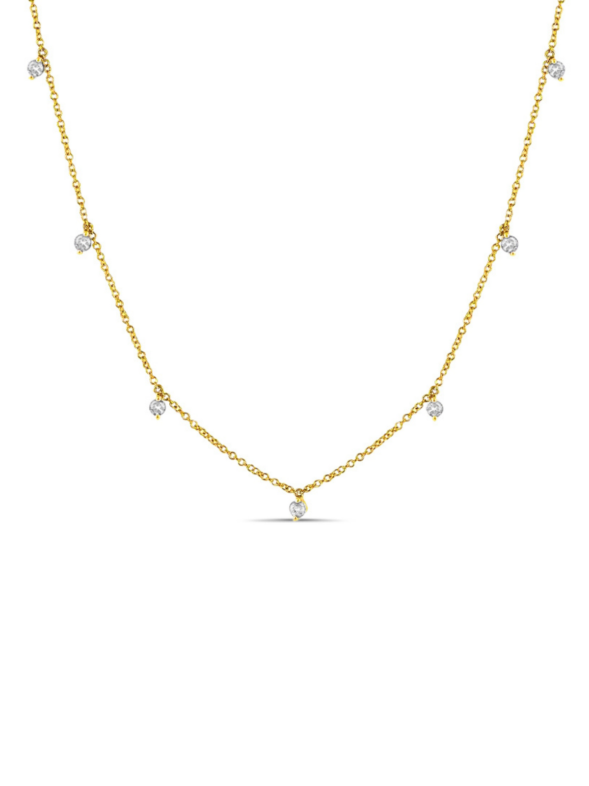 Tiny Diamond Station Necklace
