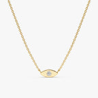 Tiny Evil Eye Diamond Necklace