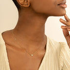 Tiny Evil Eye Diamond Necklace