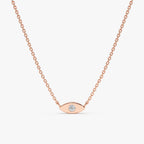 Tiny Evil Eye Diamond Necklace