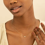 Tiny Evil Eye Diamond Necklace
