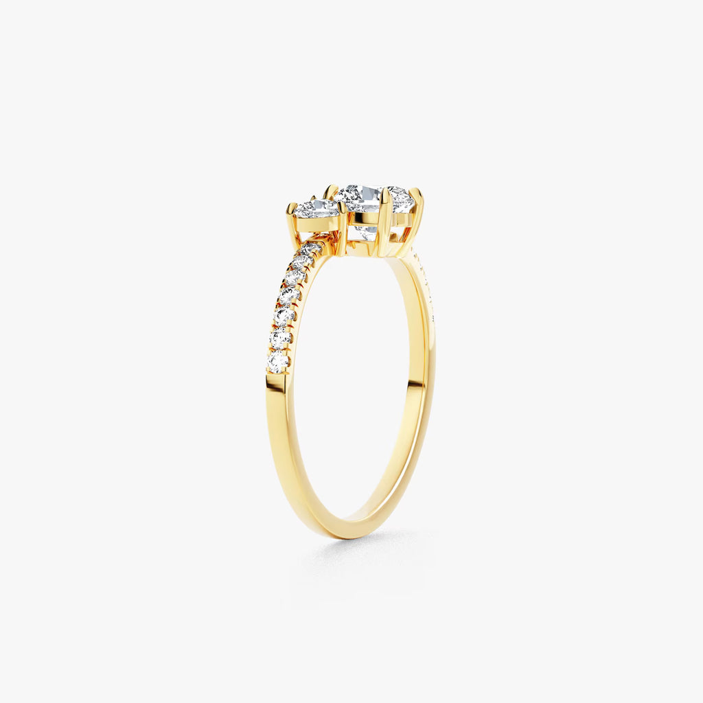 Toi et Moi Double Heart Diamond Ring