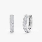 Triple Row Pave Huggies