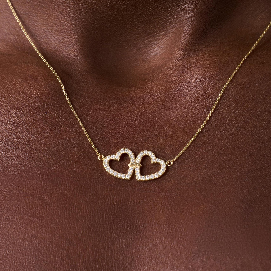 Twin Heart Diamond Necklace