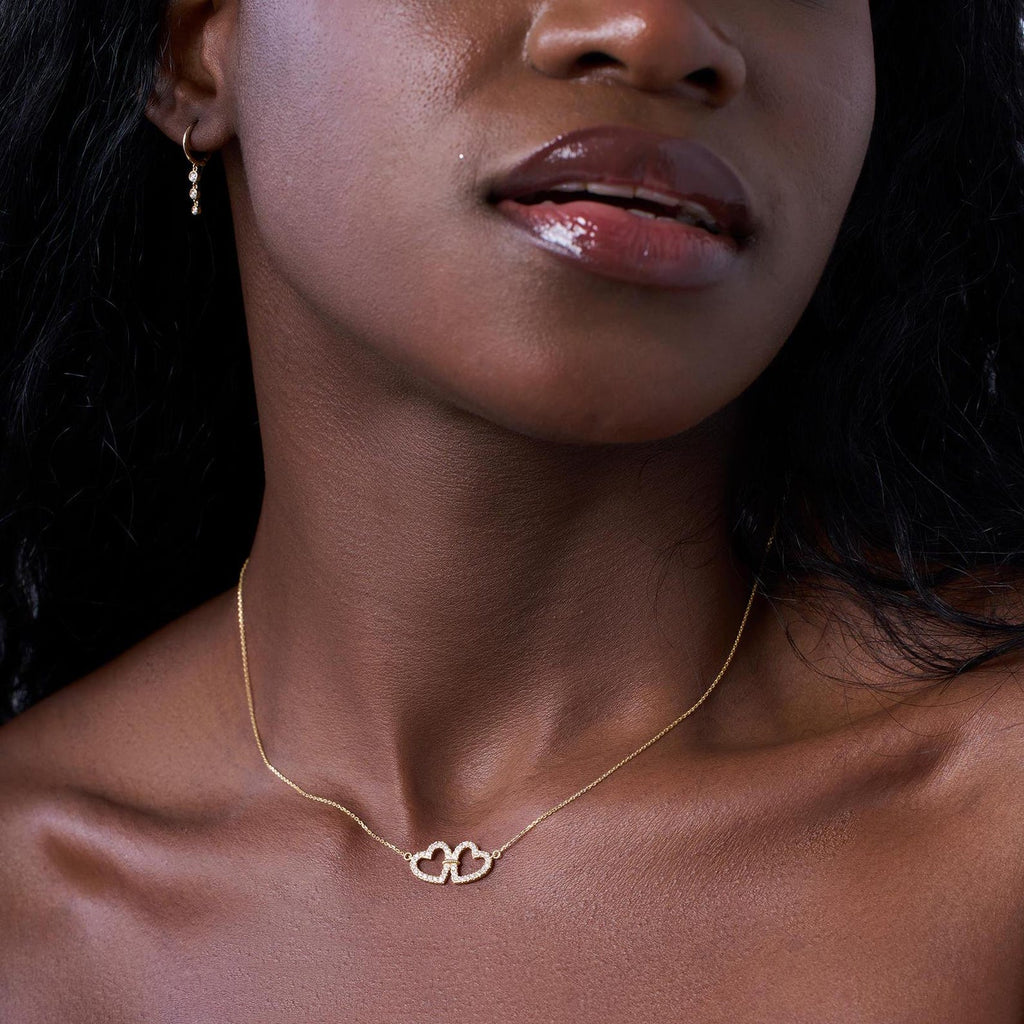 Twin Heart Diamond Necklace