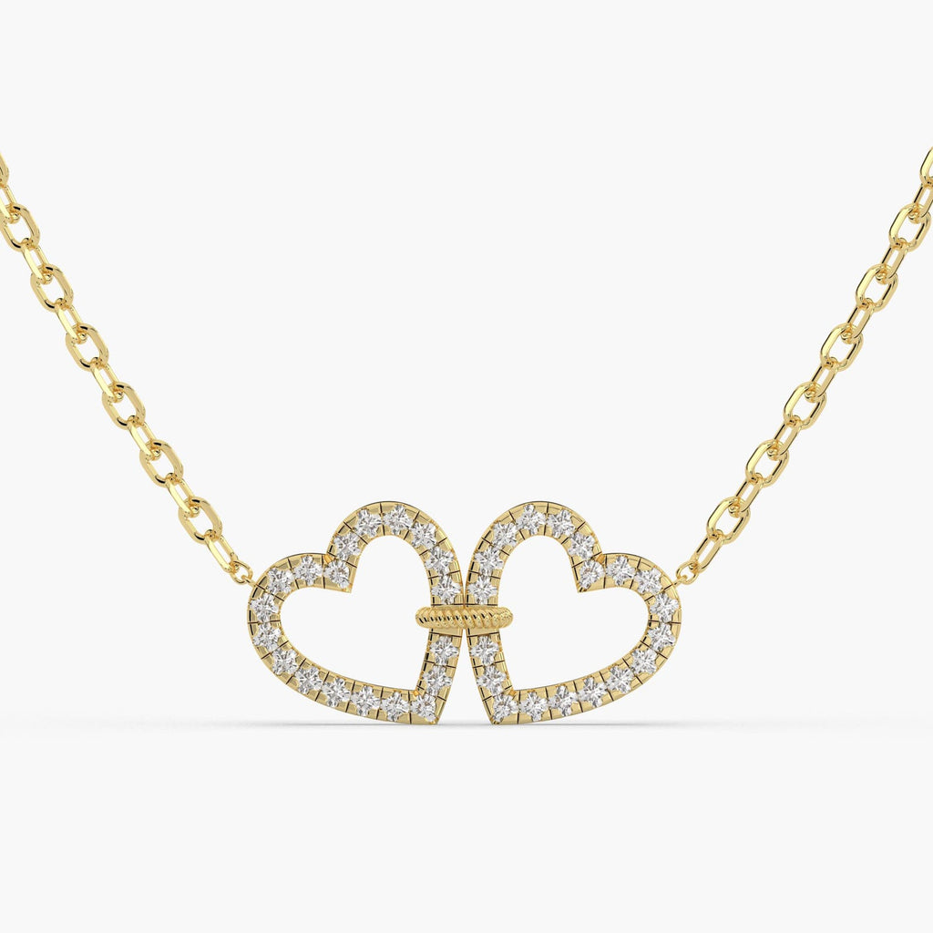 Twin Heart Diamond Necklace