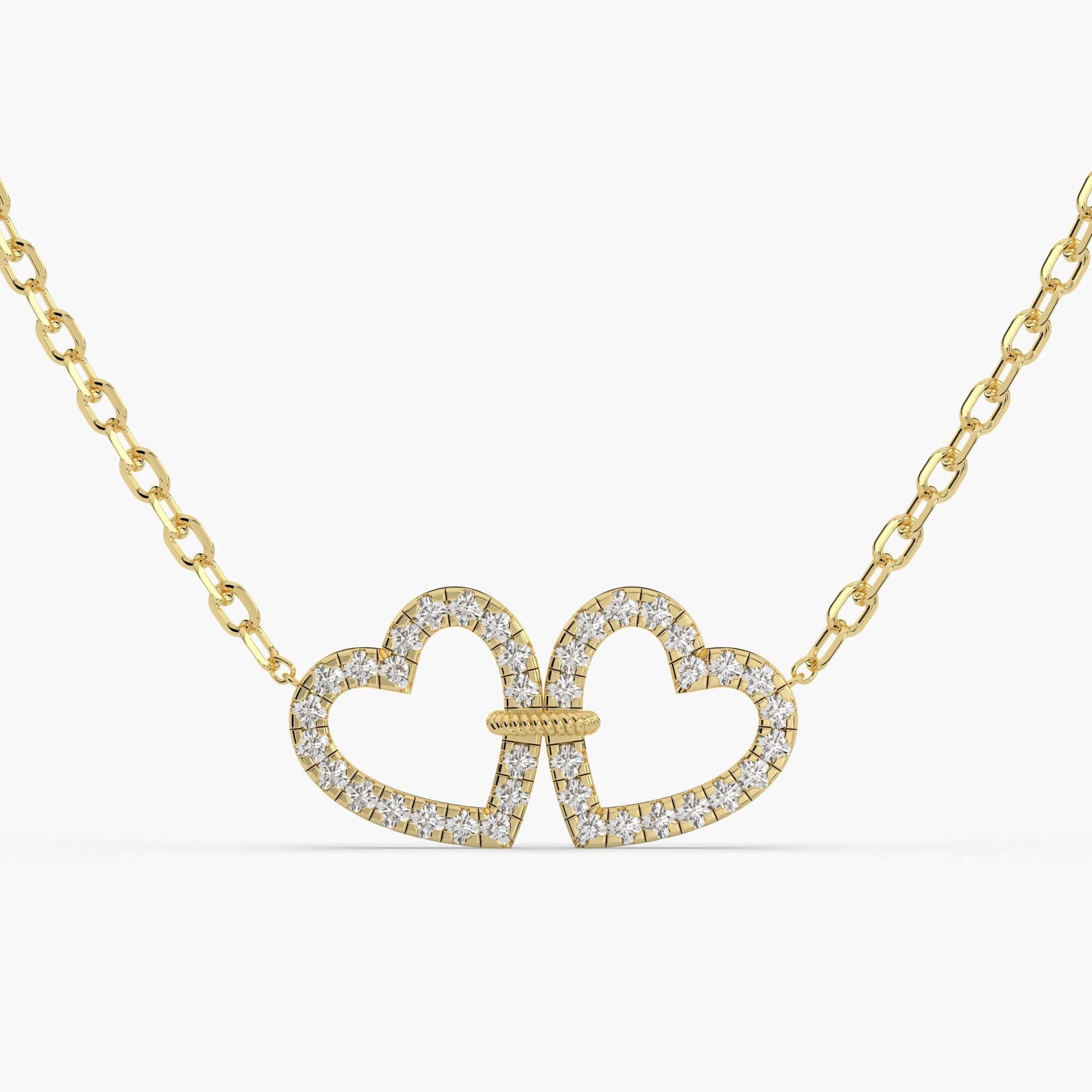 Twin Heart Diamond Necklace