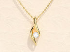 Twist Solitaire Pendant Necklace