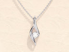 Twist Solitaire Pendant Necklace