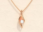 Twist Solitaire Pendant Necklace