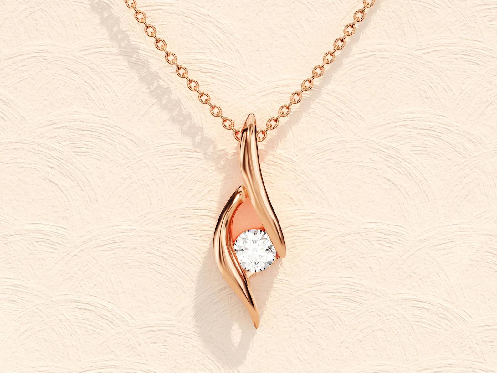 Twist Solitaire Pendant Necklace
