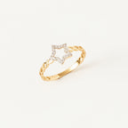Twisted Chain Star Ring