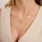 V Letter Diamond Shield Initial Necklace