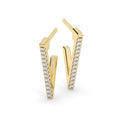 V-Shaped Diamond Stud Earrings