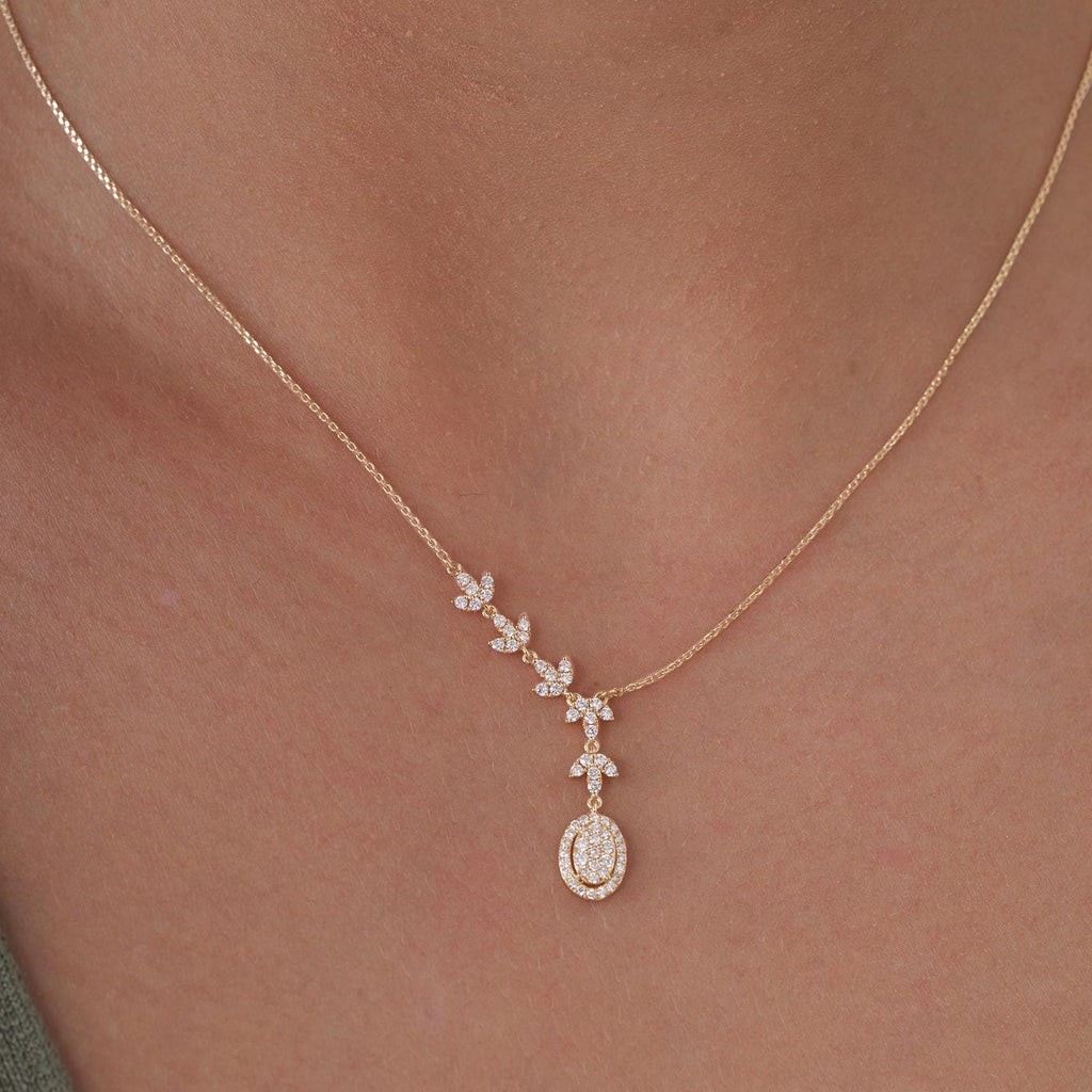 Verdant Drop Diamond Necklace
