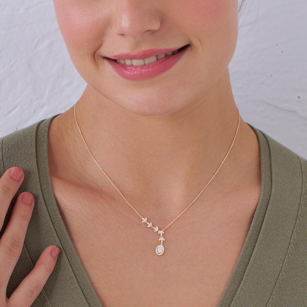Verdant Drop Diamond Necklace