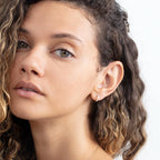 Vertical Baguette Huggie Earrings