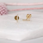 Vertical Bar Stud Earrings