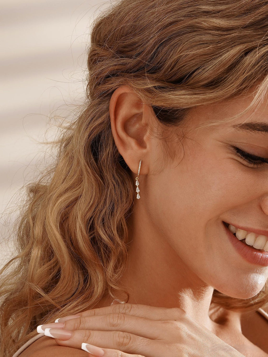 Vine Drop Hoops Earring