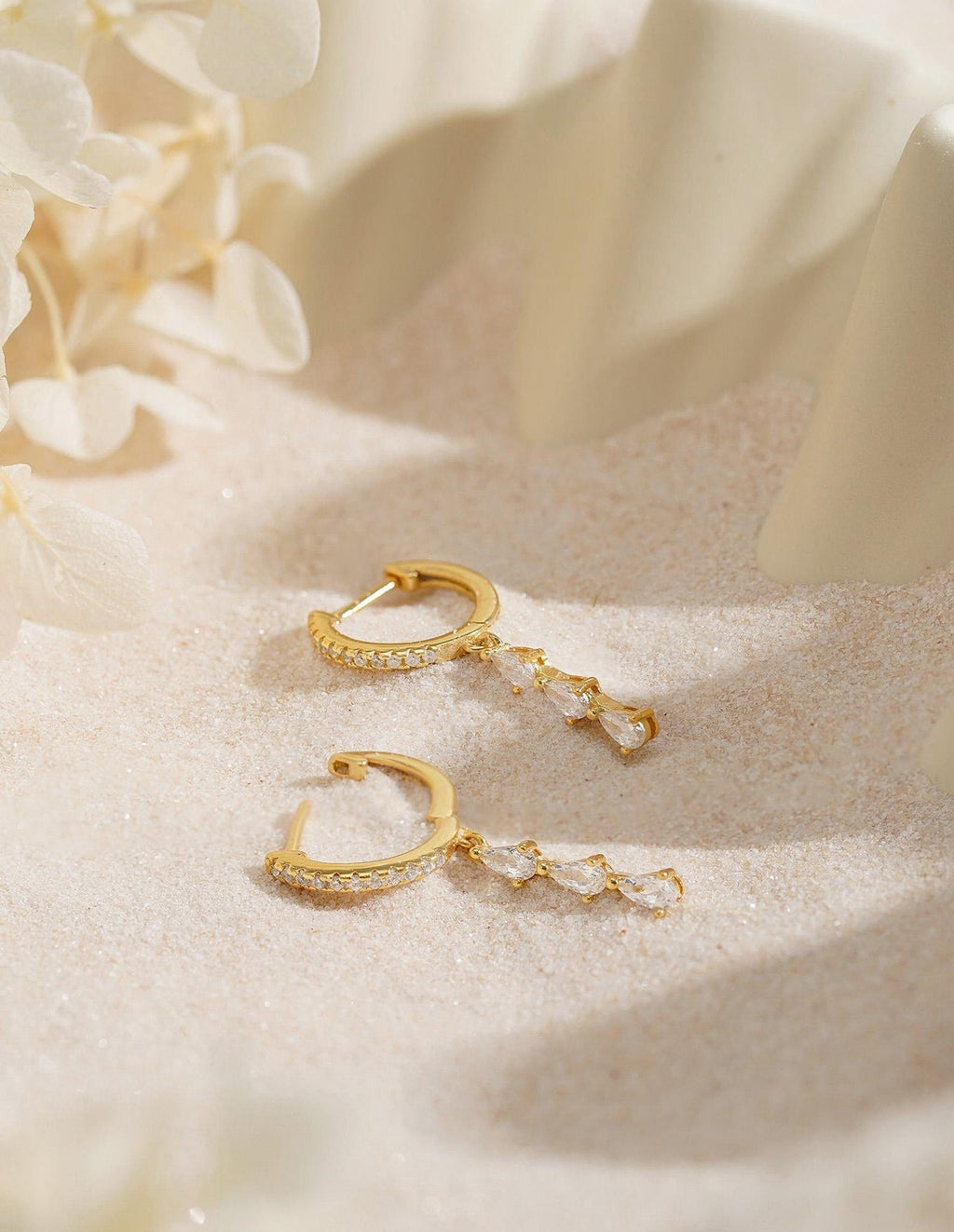 Vine Drop Hoops Earring