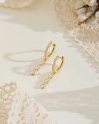 Vine Drop Hoops Earring