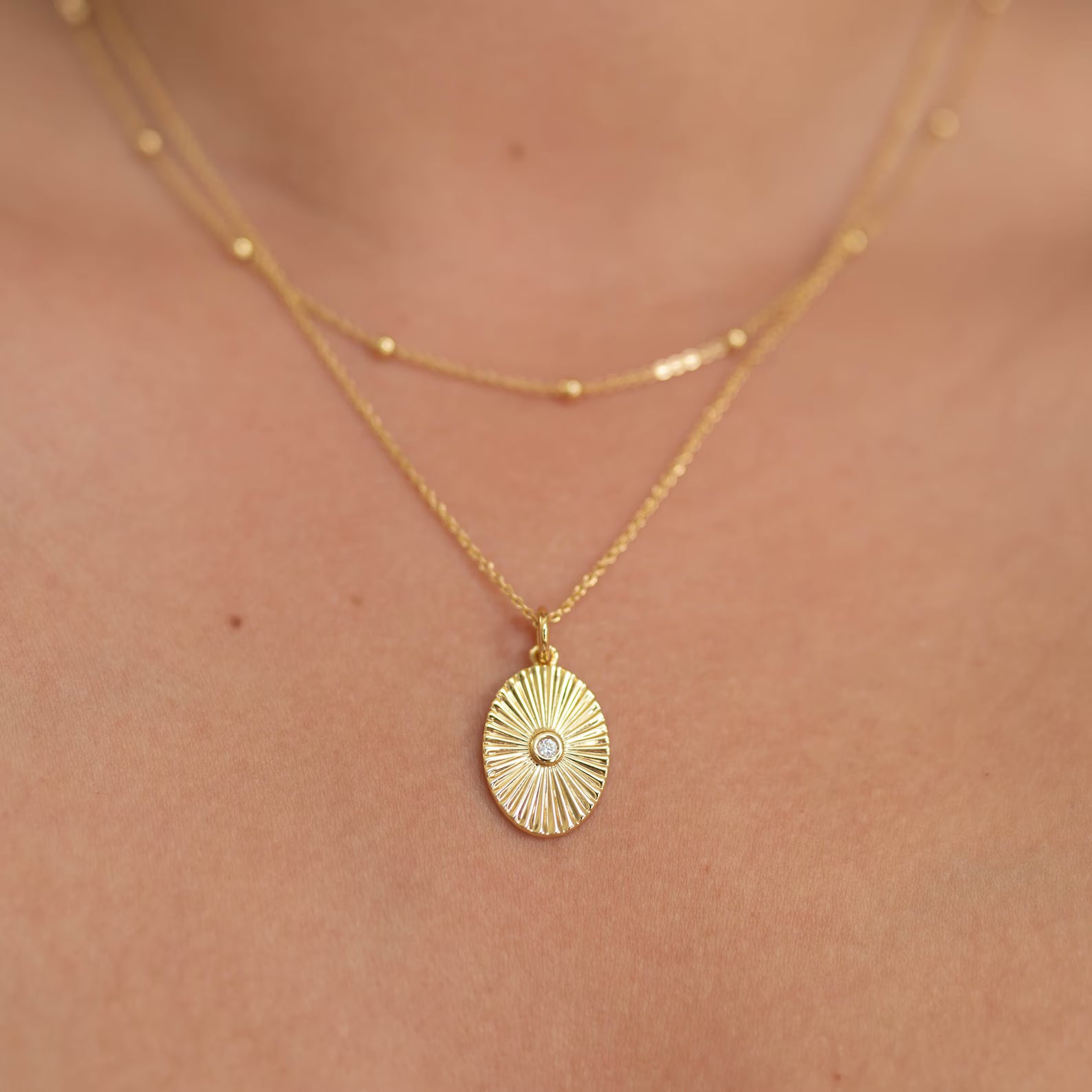 Vintage Sunray Necklace